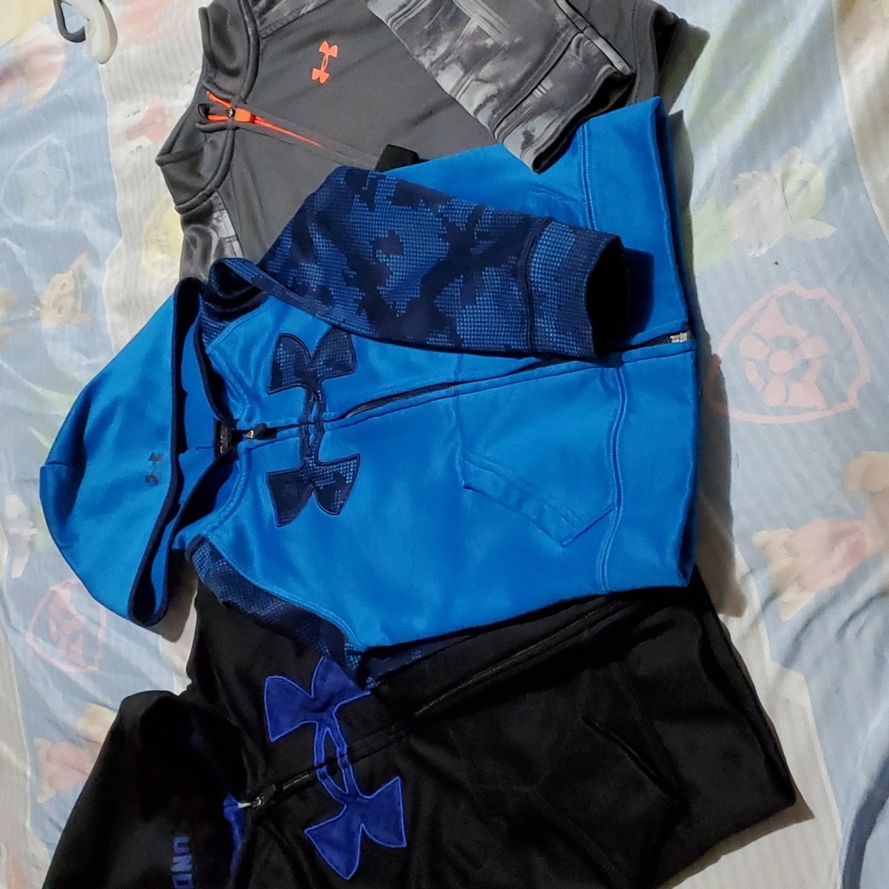 3 Under Armour zipper hoodies